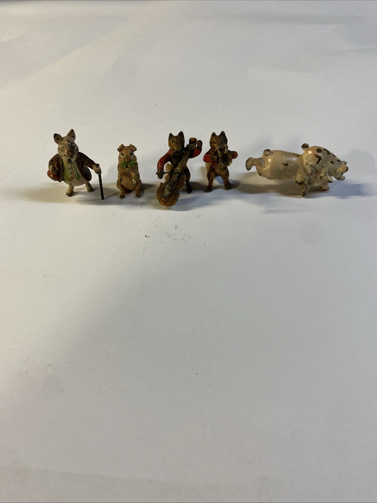 Vienna bronze miniature figure Lot Cold Painted Originals Lot Of 5 Animals