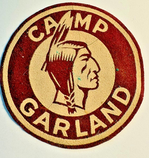 Vintage 1940s CAMP GARLAND Boy Scout Felt PATCH BSA / Indian Nations / Oklahoma