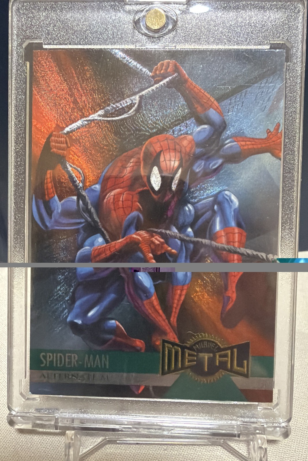 1995 Fleer Marvel Metal Spider-Man Limited Parallel Rare Vintage POP