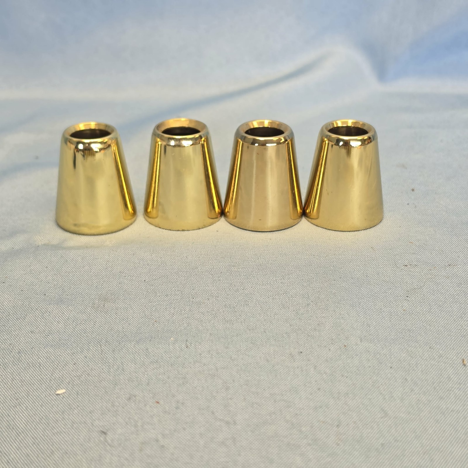 Vintage Baldwin Brass Candle Followers Set of 4 Polished Brass Taper Candle USA