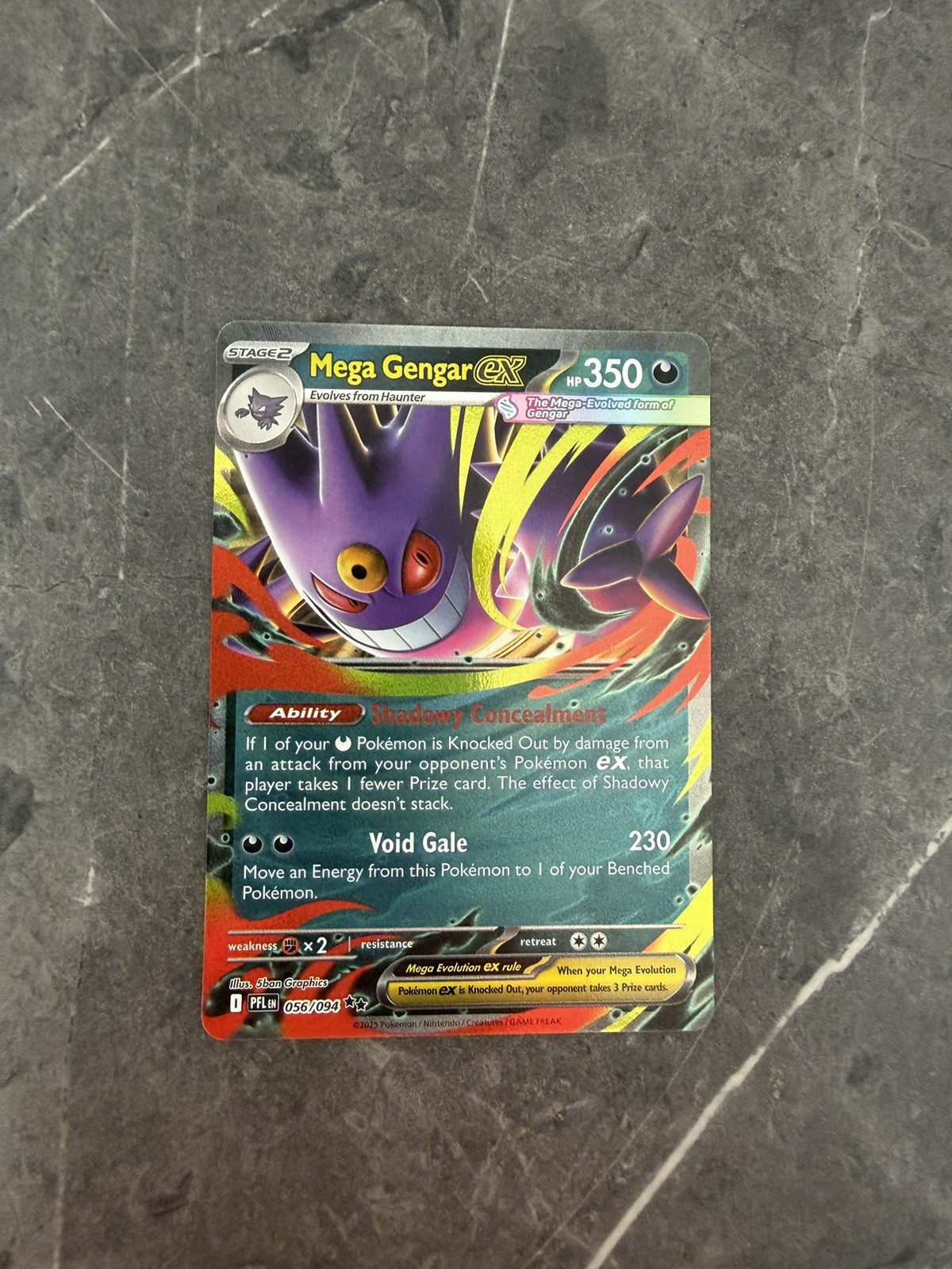 Pokémon TCG Mega Gengar EX 056/094 Phantom Forces 2014 EX 350HP EN (MINT)
