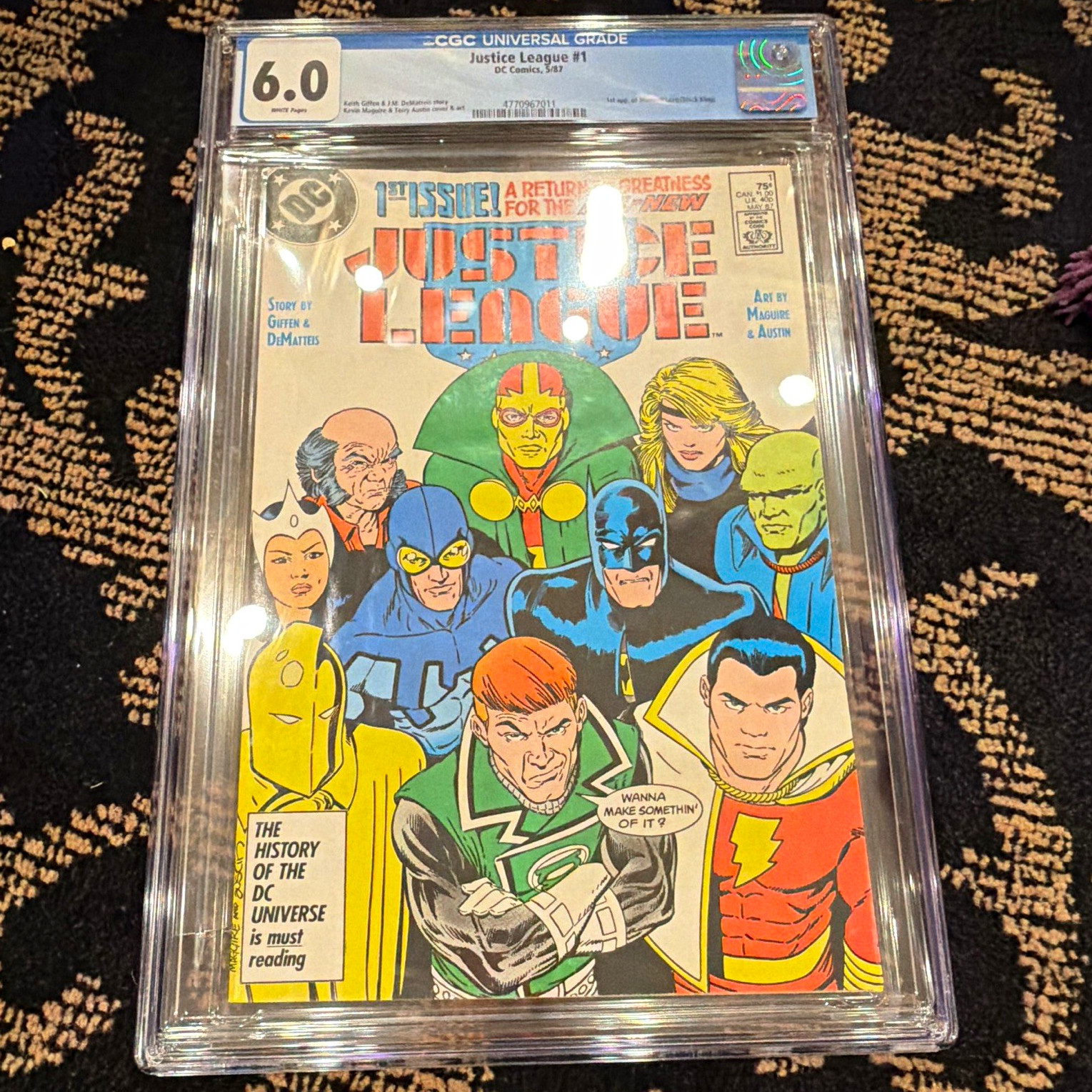 Justice League #1 CGC 6.0 Fine (1987) DC Comics 1st Justice League Intl