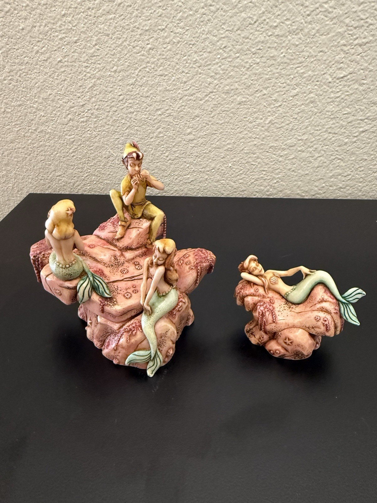 Disney 2003 Harmony Kingdom Peter Pan Mermaid Lagoon LE 1000 Figurine Set