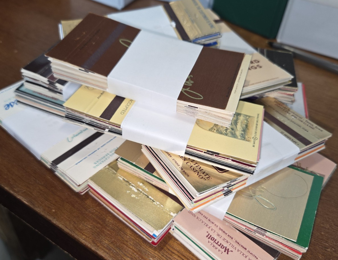 Lot of 50 Mixed Unstruck Matchbook Covers 30 Strike Shucked 1973+