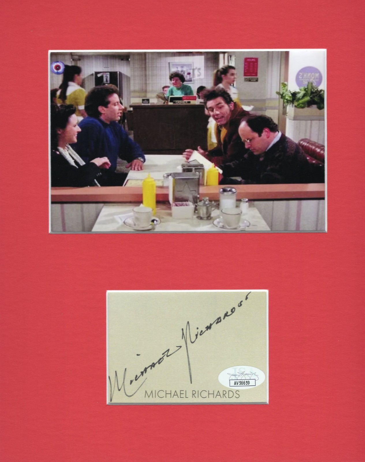 Michael Richards Cosmo Kramer Seinfeld Signed Autograph Photo Display JSA