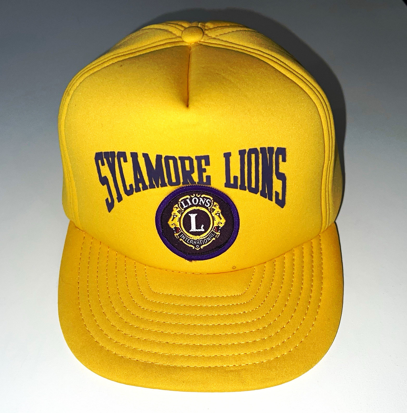 Vintage Sycamore Illinois Lions Club Lions International Snapback Trucker Hat