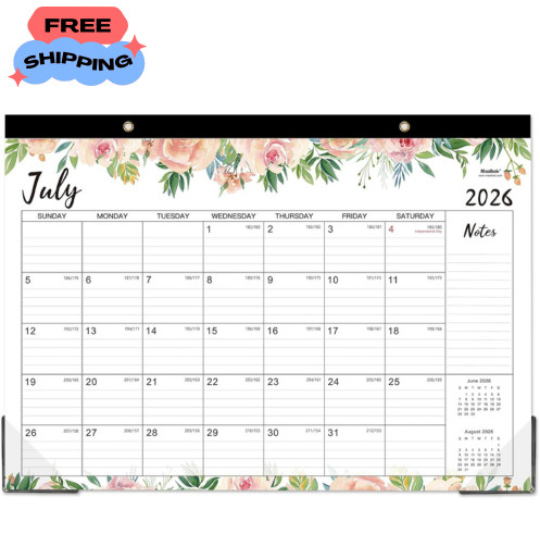2026-2027 Desk Calendar - Jul 2026 - Dec 2027, 18 Months Large Monthly Desk Cale 2026-2027 Desk Calendar - Jul 2026 - Dec 2027, 18 Months Large Monthly Desk Cale