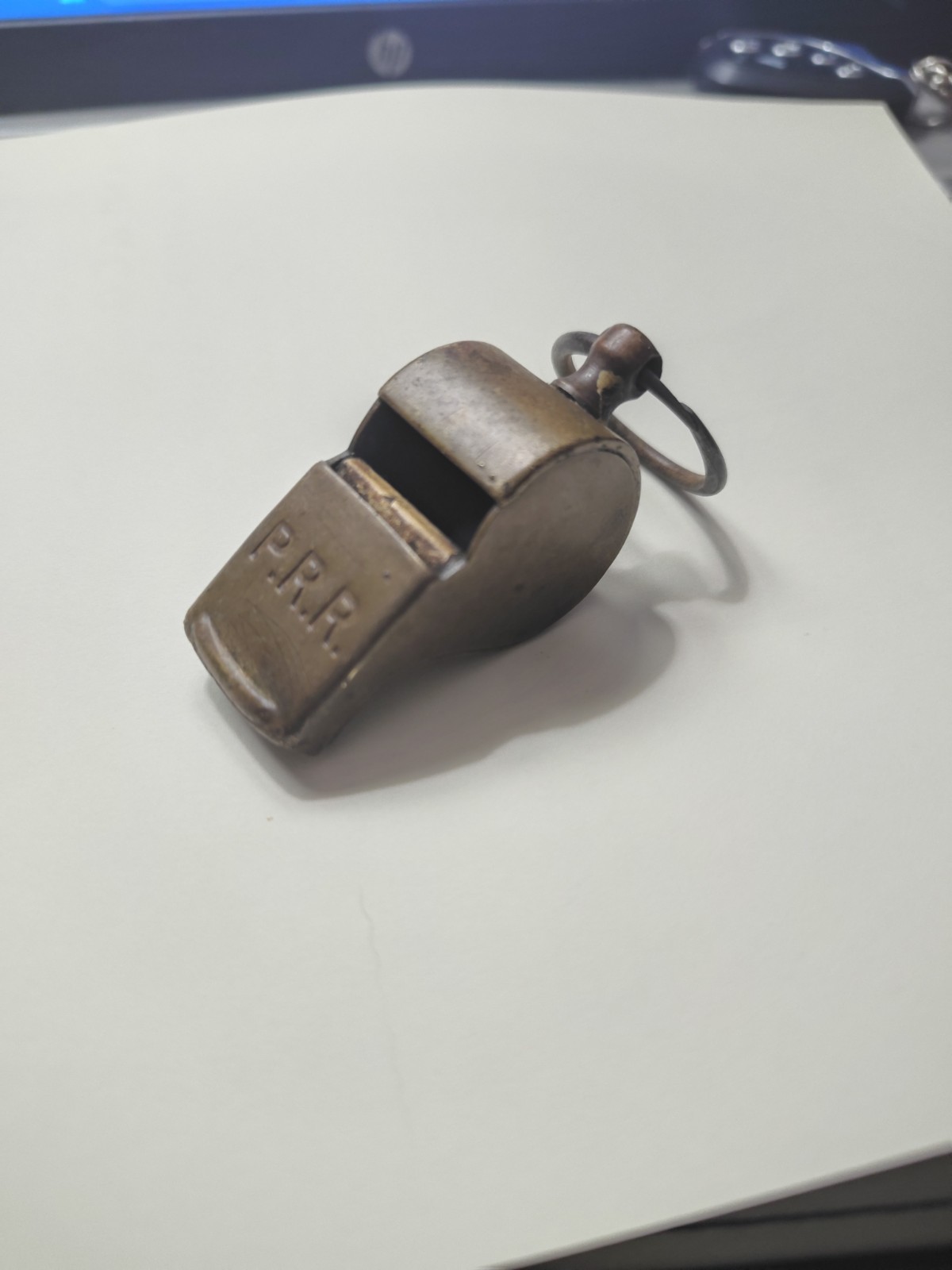 P.R.R. Pennsylvania Railroad Train Conductor\'s Whistle Brakeman Stamped Antique
