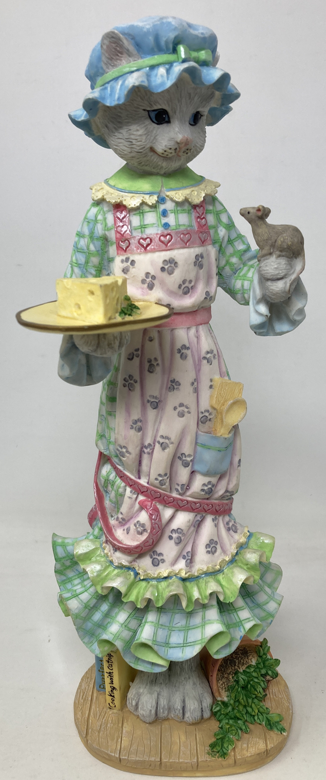 Lenox “A Treat for Two” Cat & Mouse Pencil Sculpture Porcelain~Hand-Painted~ EUC