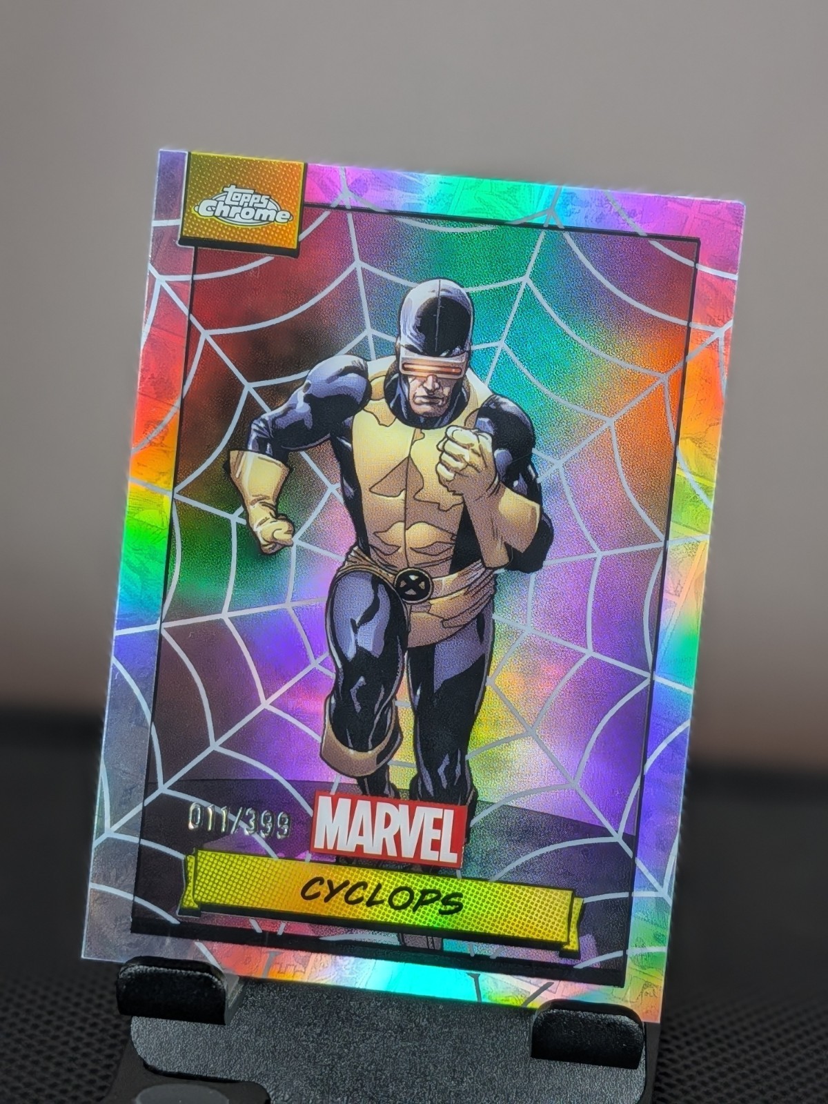 2024 Topps Chrome Marvel #8 Cyclops Web Refractor /399