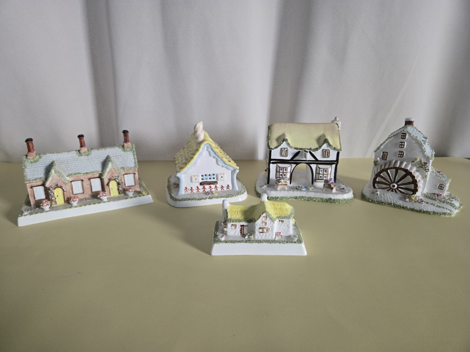 Lot Of 5 Coalport Fine Bone China Cottage Pastille Burner  Made In England 