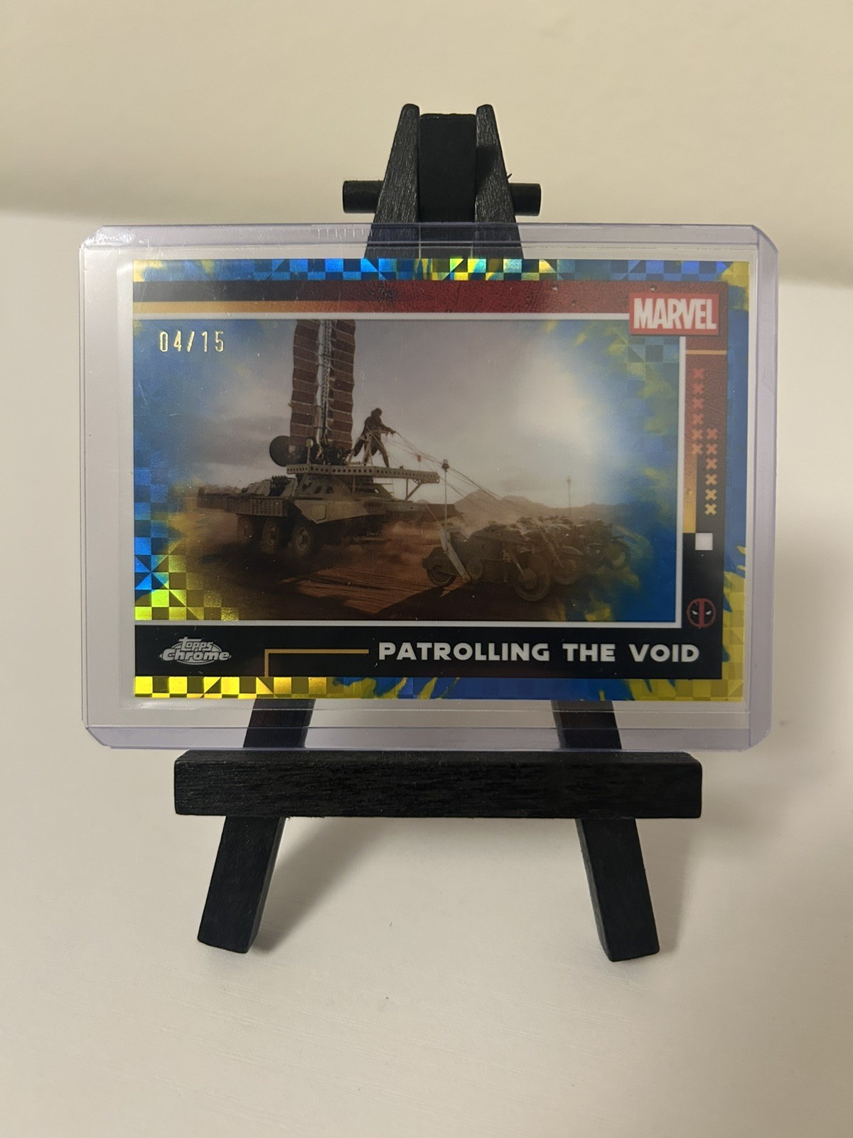 2025 Topps Chrome Marvel Deadpool /15 #65 Patrolling The Void yellow blue factor