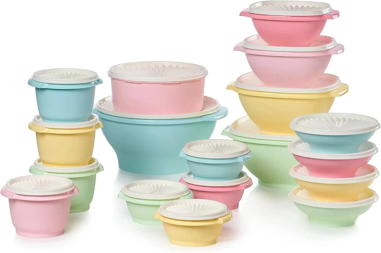 Tupperware Heritage Collection 36 Piece Food Small to Medium, Vintage Colors 