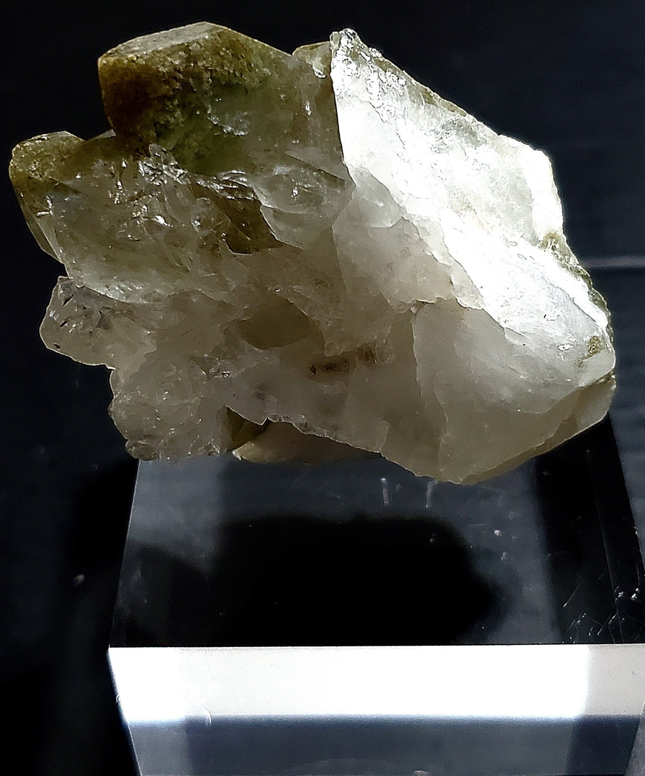 Large High Quality Lodolite (Garden Quartz) Natural Cluster On Acrylic Display
