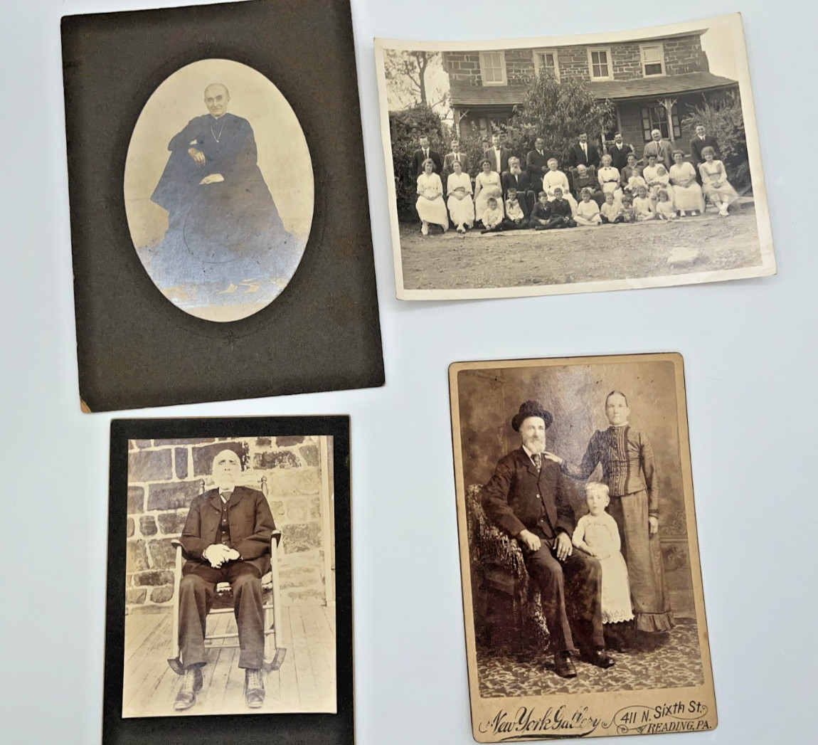 Vintage Group Men Women Children Family Snapshot Photo  Fashion Grandmother +