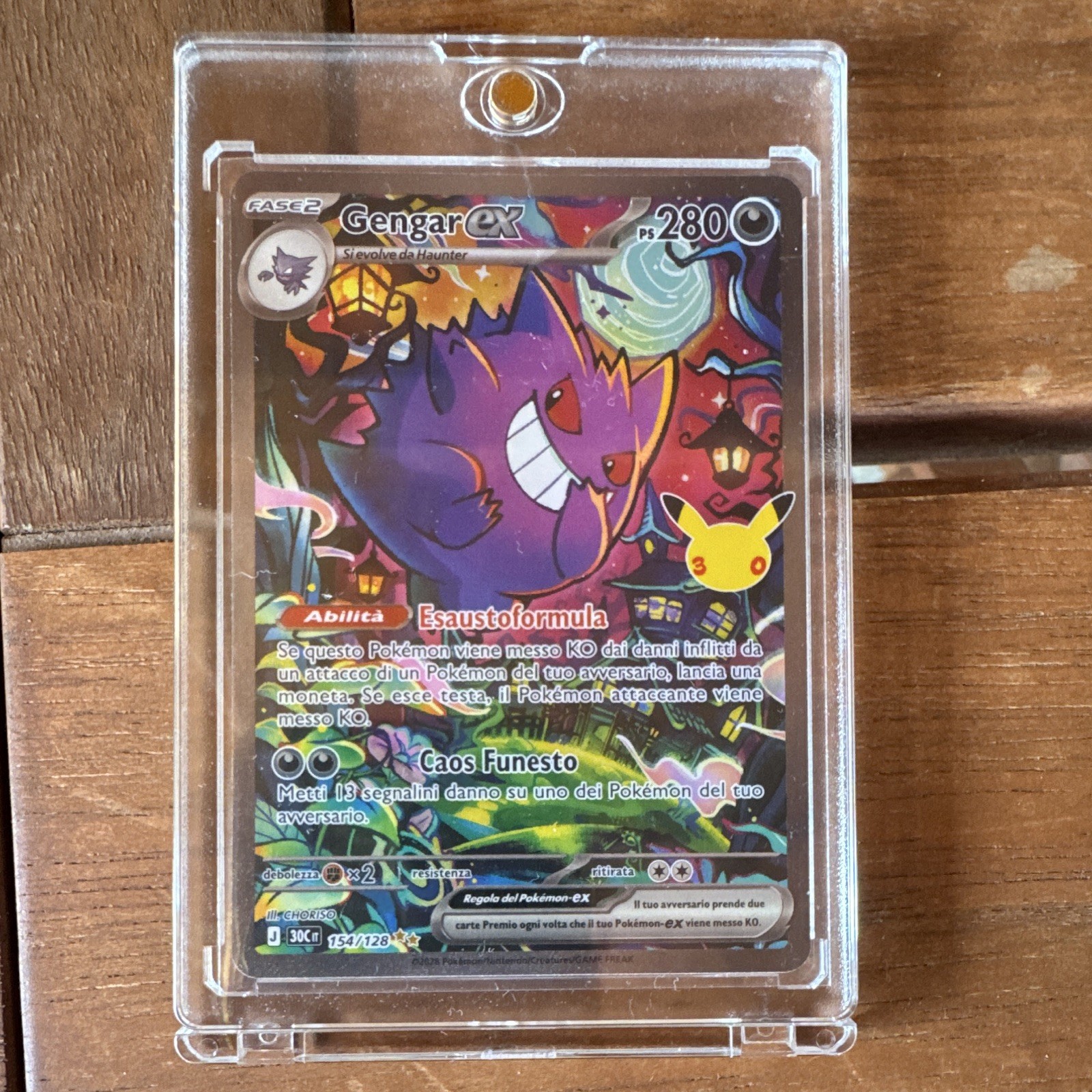 Pokemon Gengar ex 154/128 ITA Full Art Phase 280 PV EX - Pokemon 30 Ita