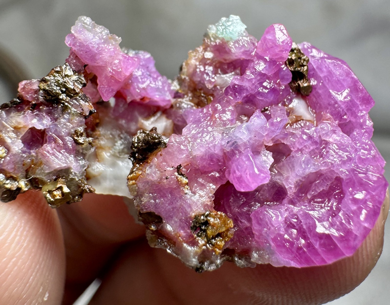 32 CT ,Top Quality Natural Red Ruby Crystals With Pyrite  From @Afg