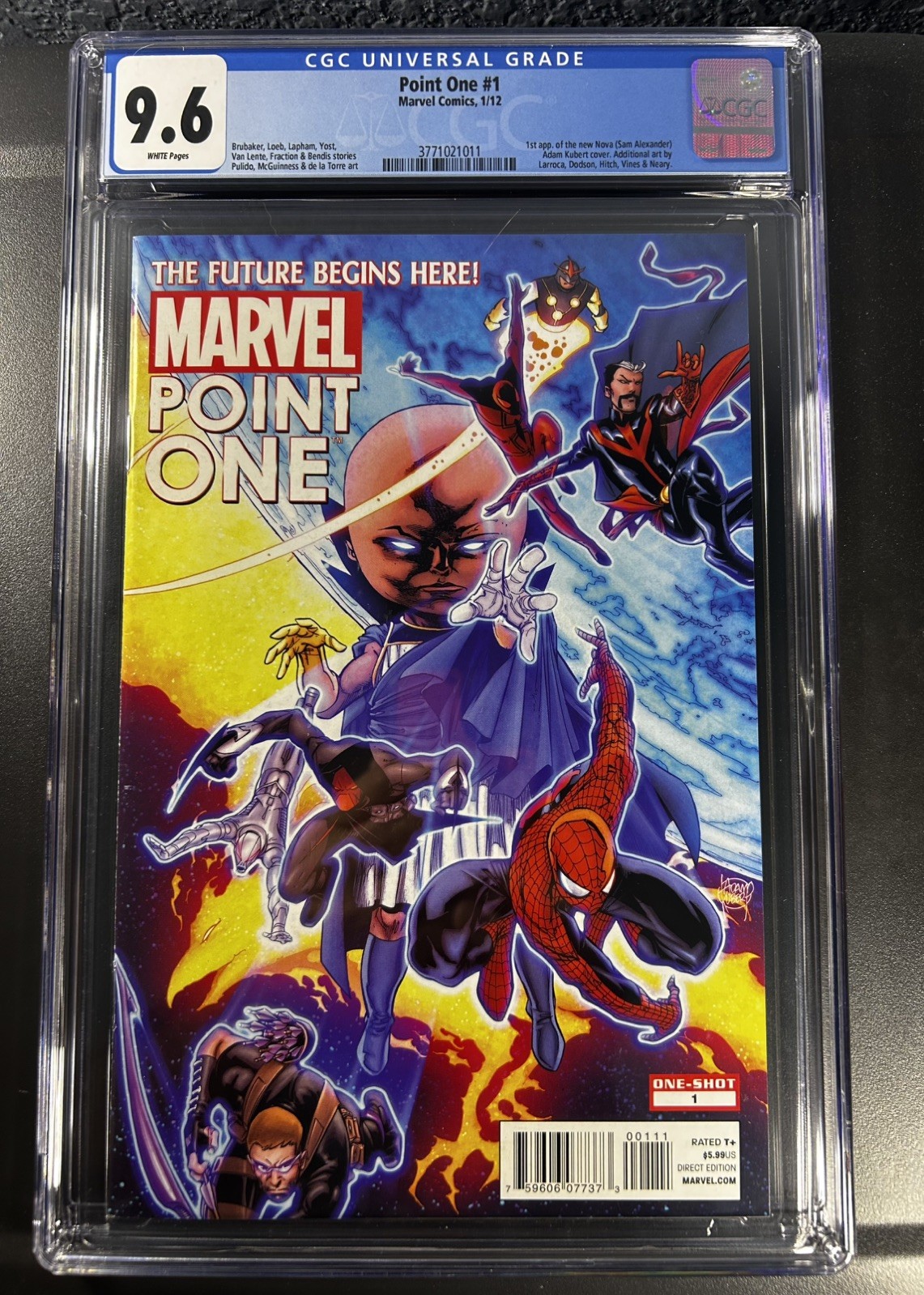POINT ONE #1 NEW NOVA SAM ALEXANDER MARVEL COMICS 2012 CGC GRADED 9.6 KEY