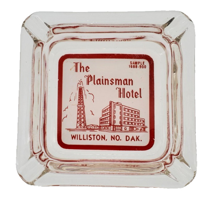 Vintage Marketing Ashtray The Plainsman Hotel Williston North Dakota ND