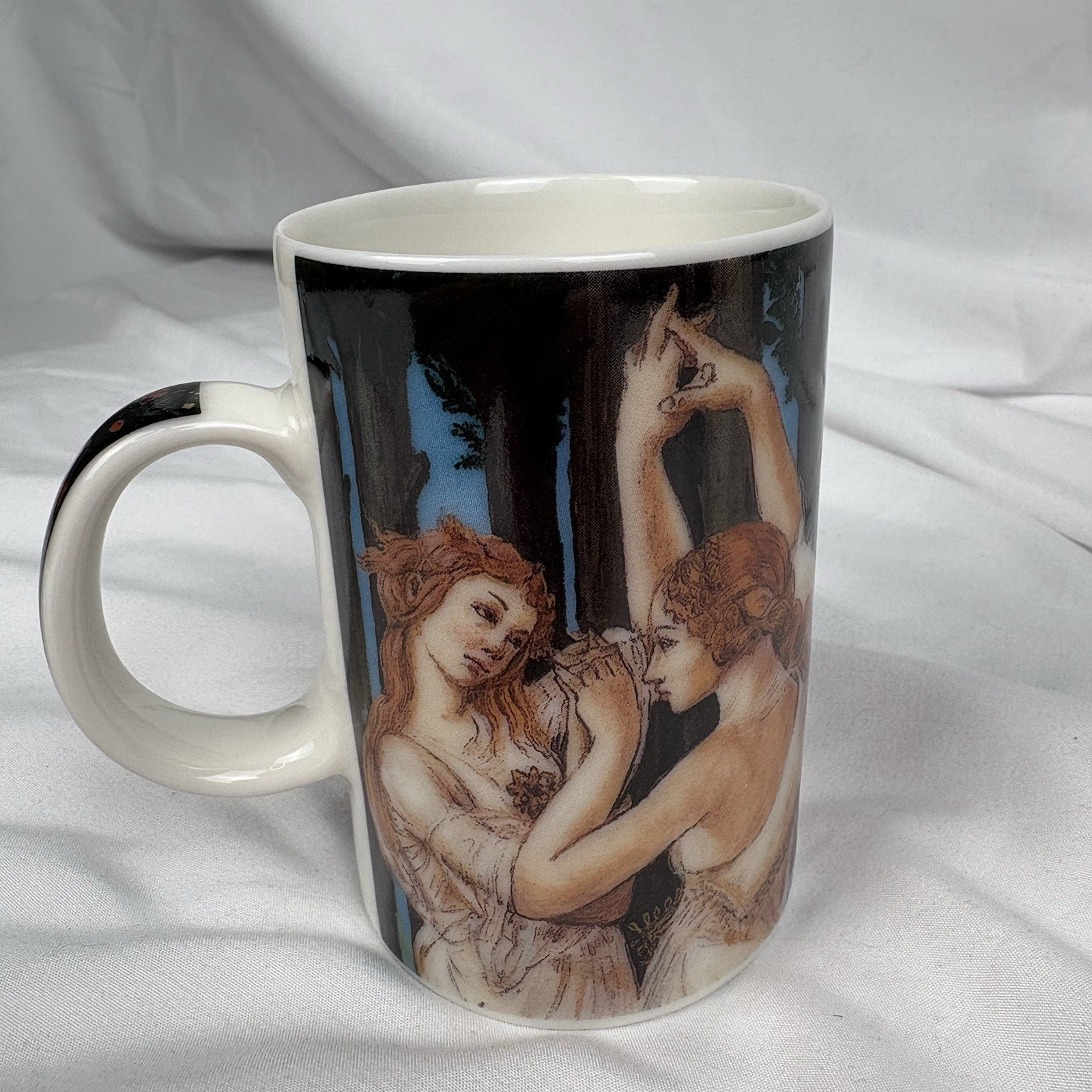 Vtg Zengo Chaleur Coffee Tea Mug Three Graces Botticelli Renaissance Collection