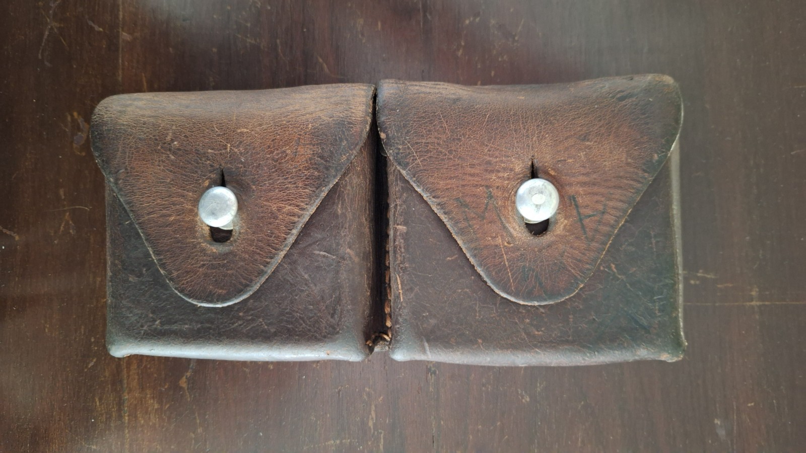 Vintage Swiss Army Leather Ammo Pouch WWII Era K31 K11 Cartridge Box Saddler Mar