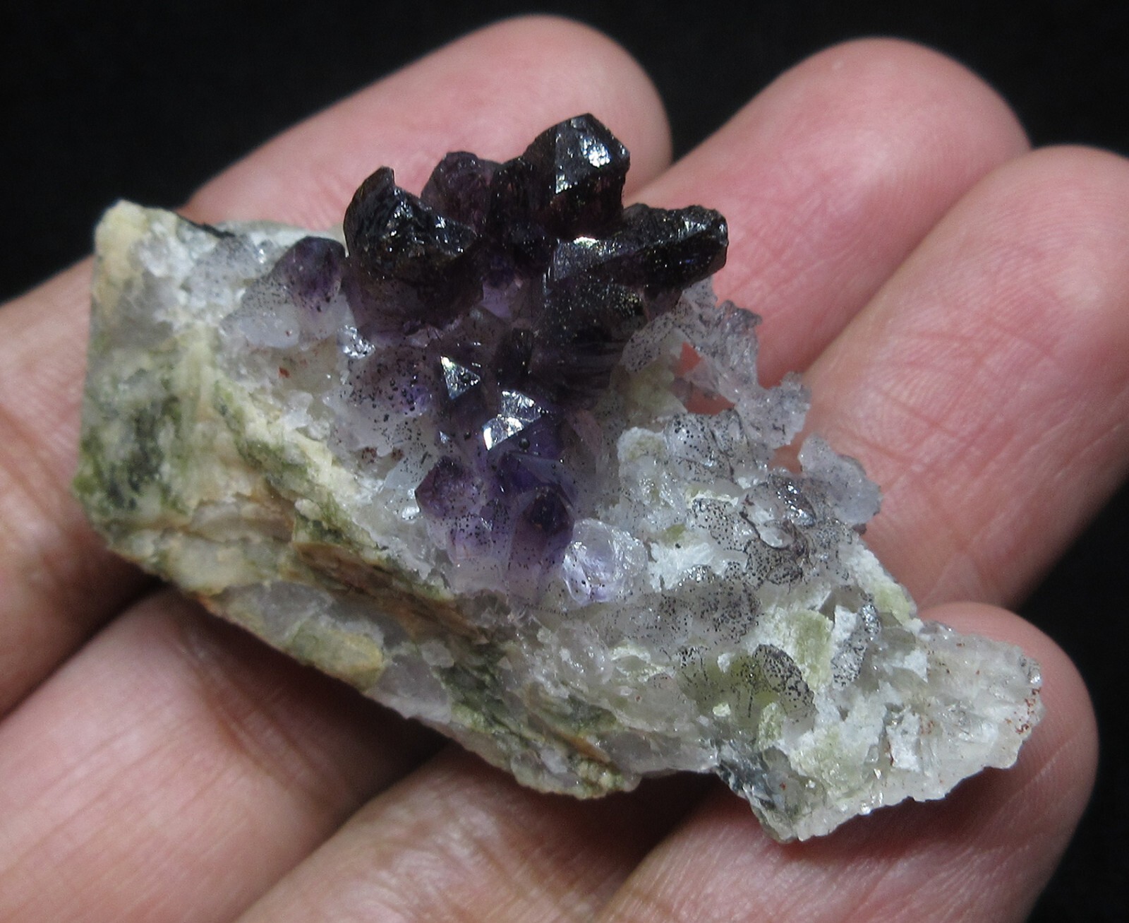 Amethyst on matrix (non-precious natural stone) # 1407