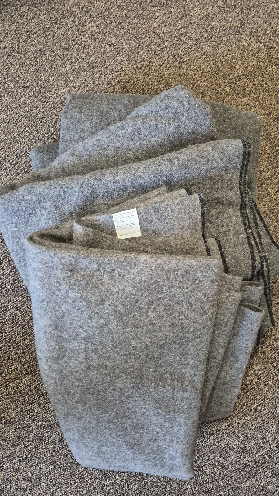 Set Of 4 USGI Surplus Gray Wool Survival Blankets Authentic 66
