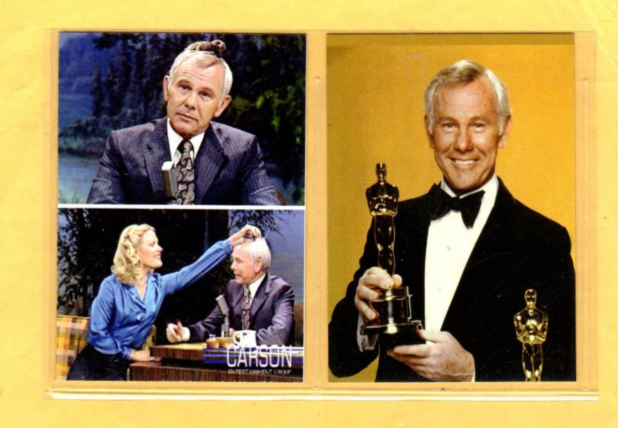 JOHNNY CARSON    CUSTOM  NOVELTY TRADING CARD 2 CARDS   SET