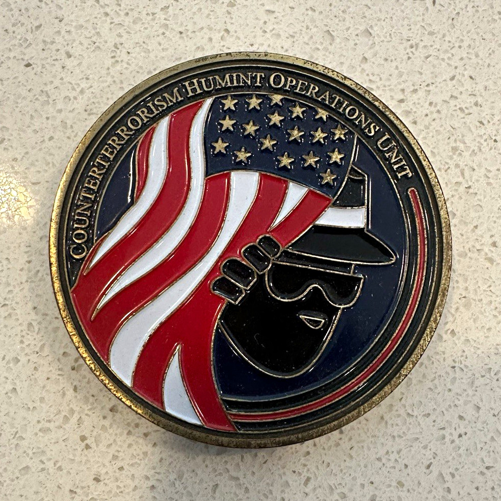 Rare FBI CHOU Counterterrorism HUMINT Operations Unit Challenge Coin DOJ