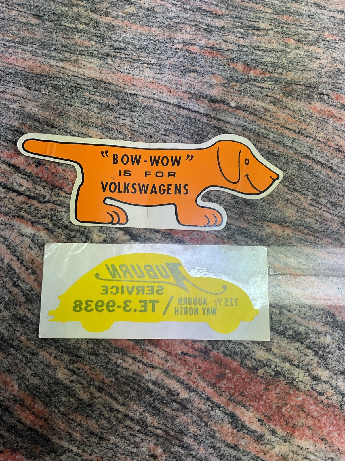 Vintage Volkswagen Decal Sticker Auburn Washington Service 1960s 70s Rare