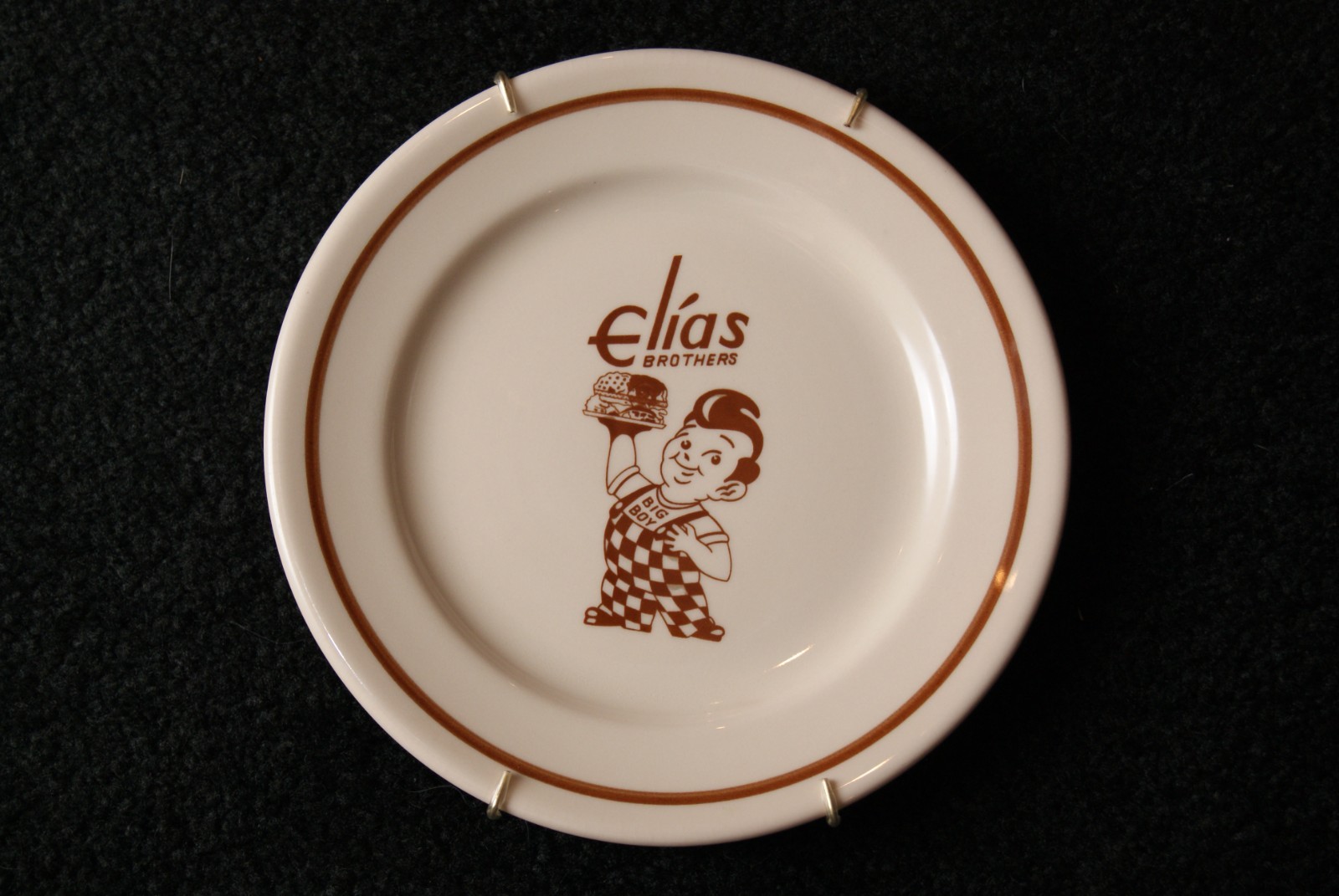 VTG Elias Brothers Big Boy Plate Sterling Vitrified China E. Liverpool Ohio 8.25