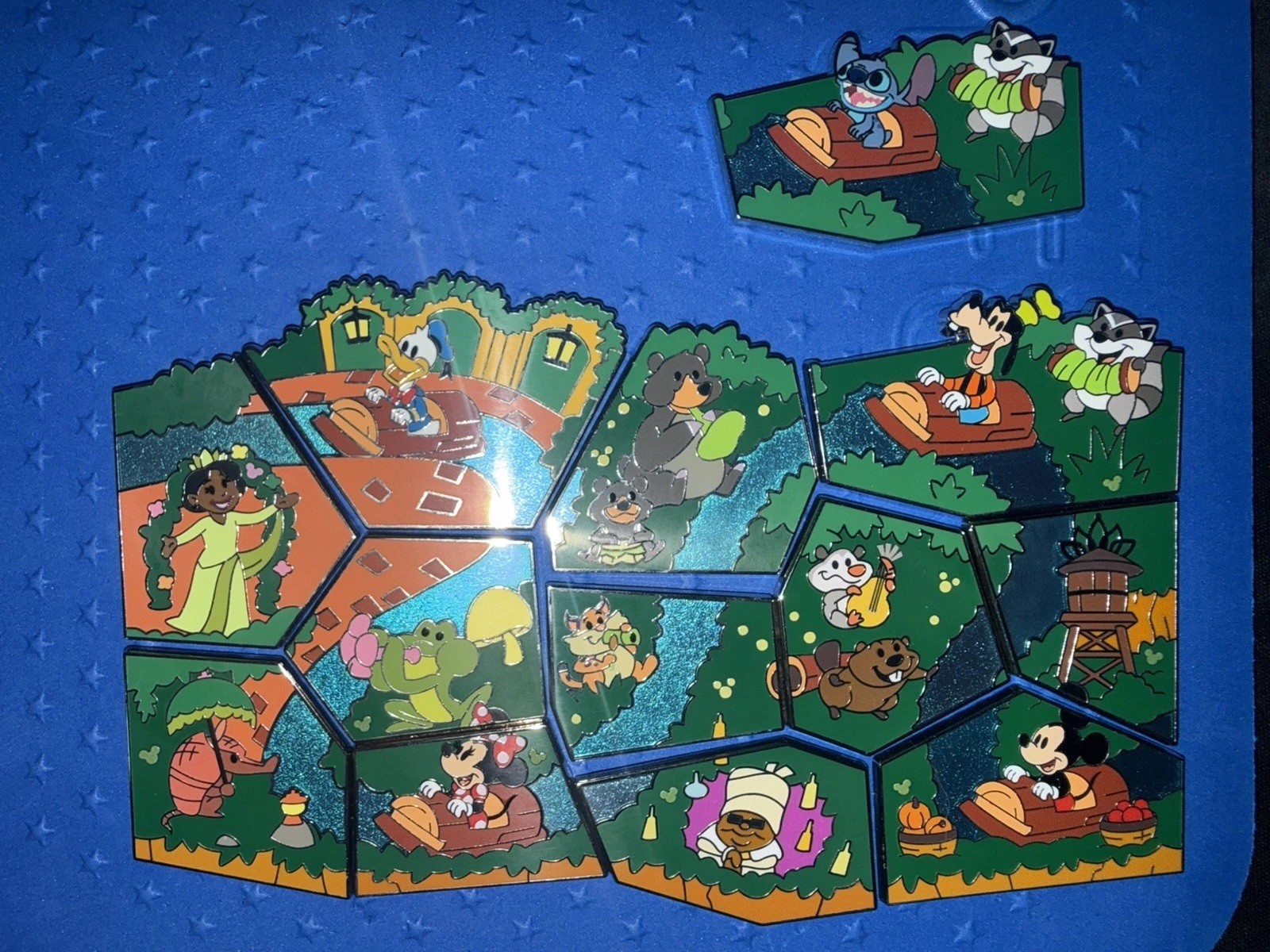 Disneyland Tiana's Bayou Mystery Map Puzzle Complete Set (WITH CHASER)