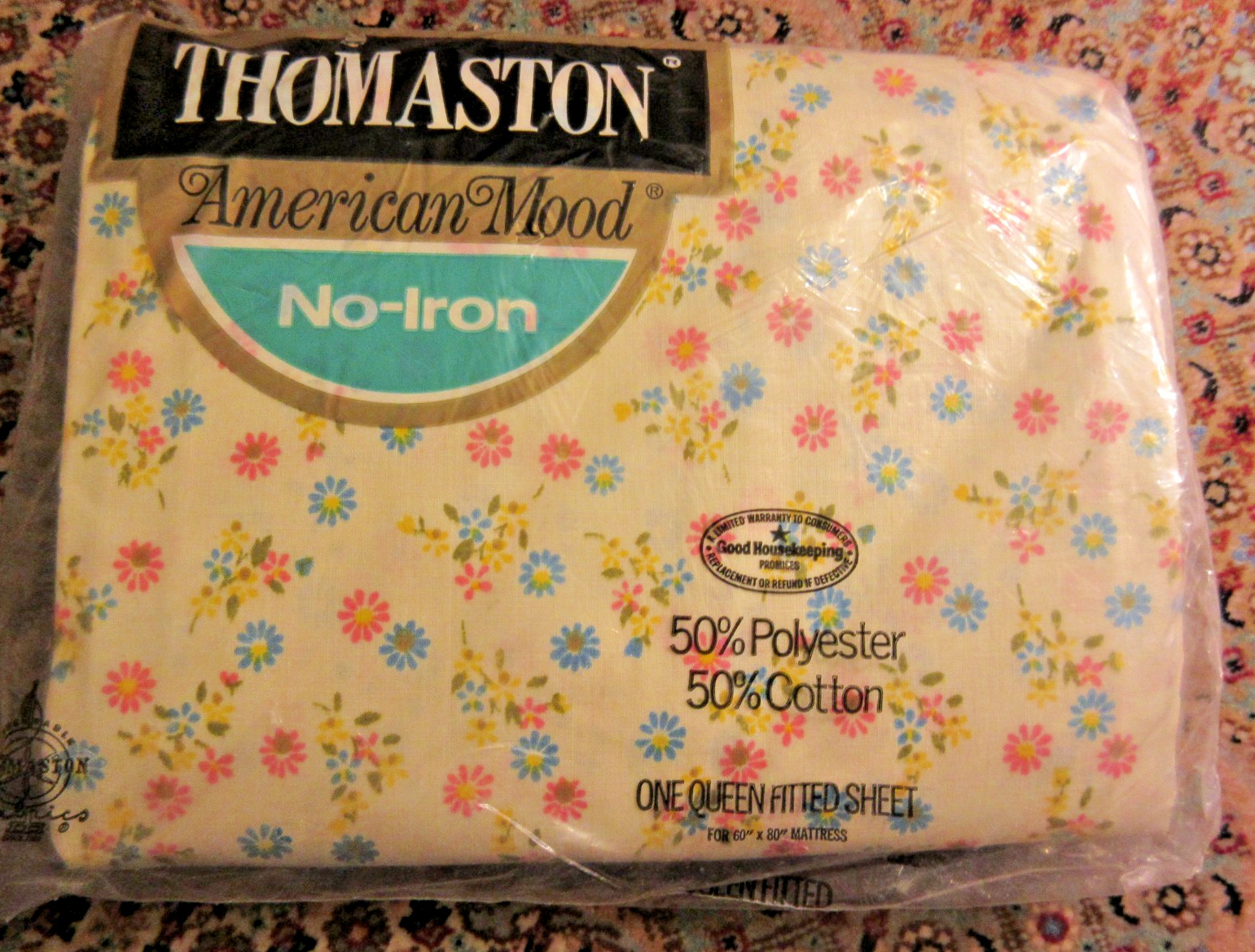 Vintage Thomaston American Mood Small Flowers Queen Fitted Sheet Prairie Country