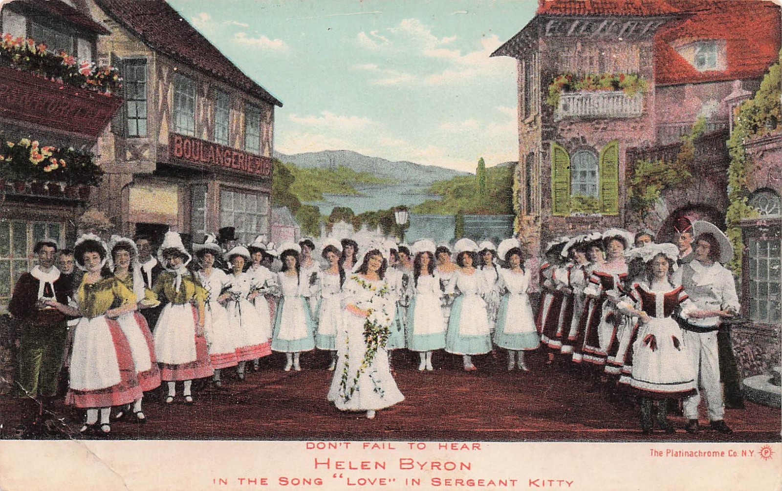 Ritz Theatre Helen Byron Sergeant Kitty Elizabeth NJ Musical Stage Postcard J52