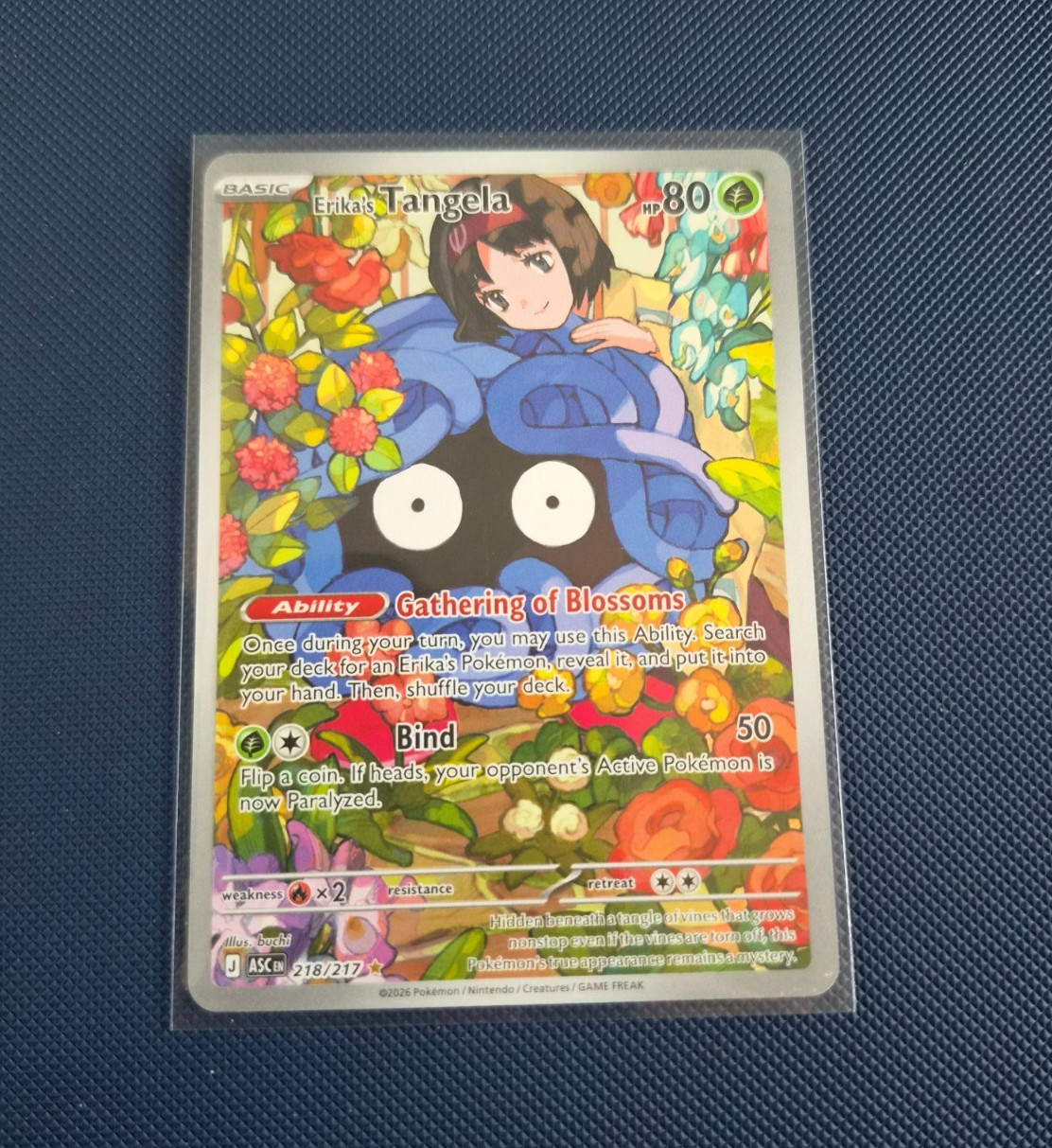 Erika\'s Tangela ASC 218/217 Illustration Rare Full Art Holo Pokémon TCG