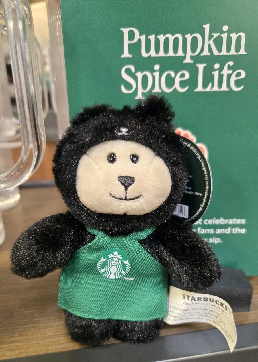 Starbucks Bearista Mini Black Cat Halloween 2026 Plush Keychain NEW UNRELEASED 