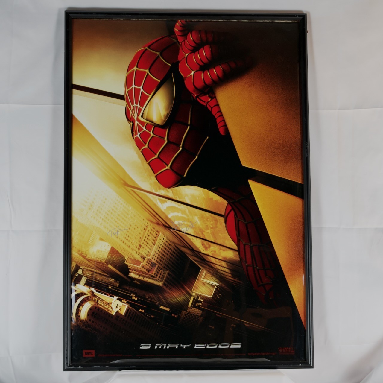 Spider-Man Recalled Twin Towers Teaser 1-Sheet Signed  Pre-9/11 Tobey & Kirsten