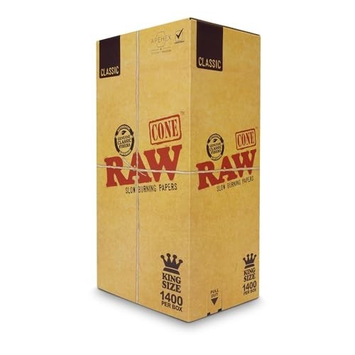 Pre-Rolled Cone 1400 Pack King Size Natural Unrefined Fibers