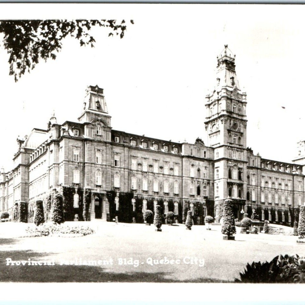 c1940s Quebec City, Canada Provincial Parliament Bldg RPPC Associated Screen
