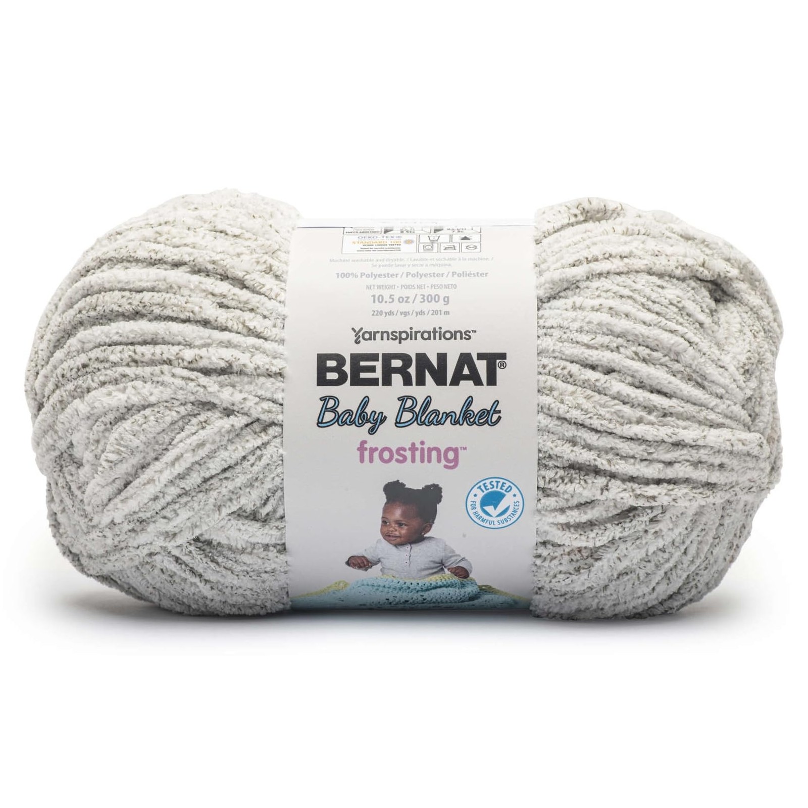 Bernat Baby Blanket 10.5oz Yarn, Sunday Times Frosting