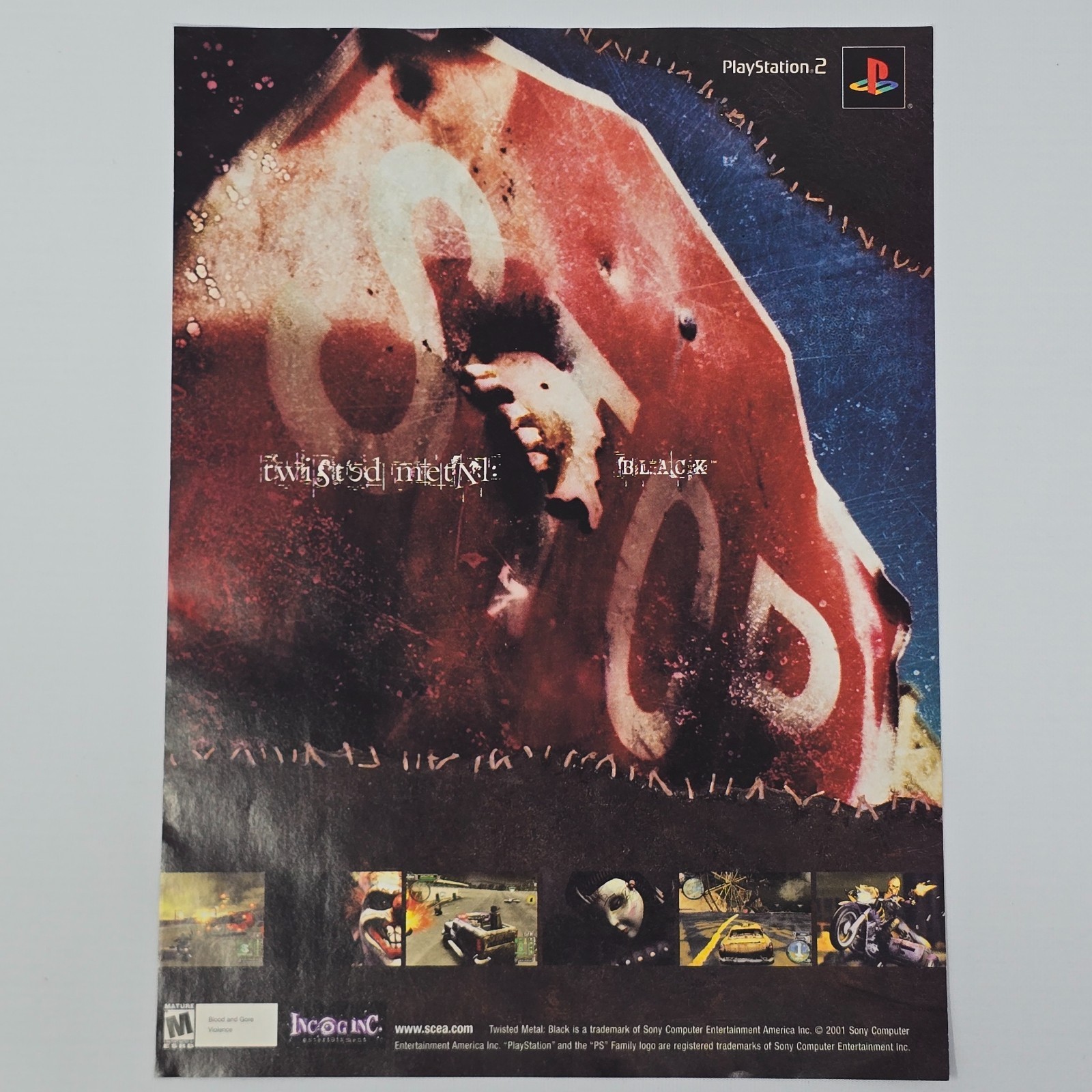 Twisted Metal Black PlayStation 2 PS2 Authentic Magazine Ad
