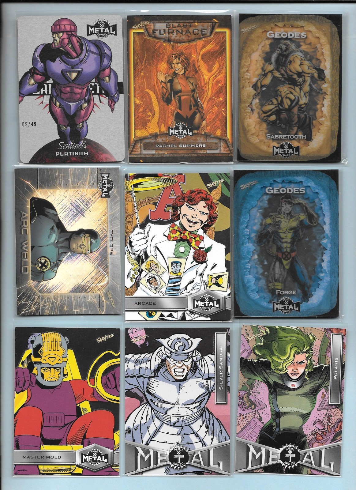 2020 2021 Marvel Metal X-Men Insert Card Lot Pinks Platinum Geode Arc Weld plus 2020 2021 Marvel Metal X-Men Insert Card Lot Pinks Platinum Geode Arc Weld plus