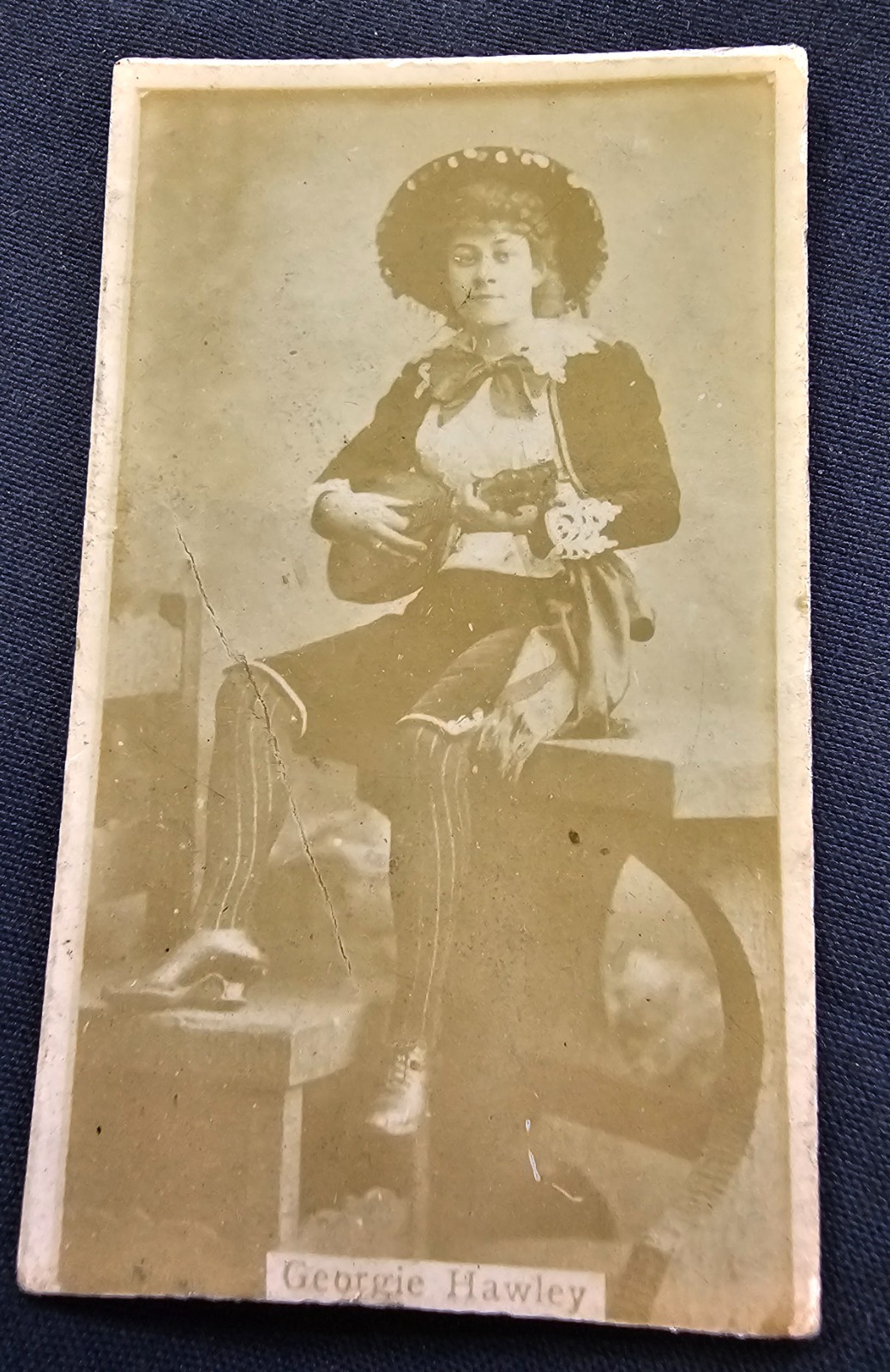 1890 N245 Sweet Caporal Cigarettes Tobacco Card GEORGIE HANLEY Actress Kinney