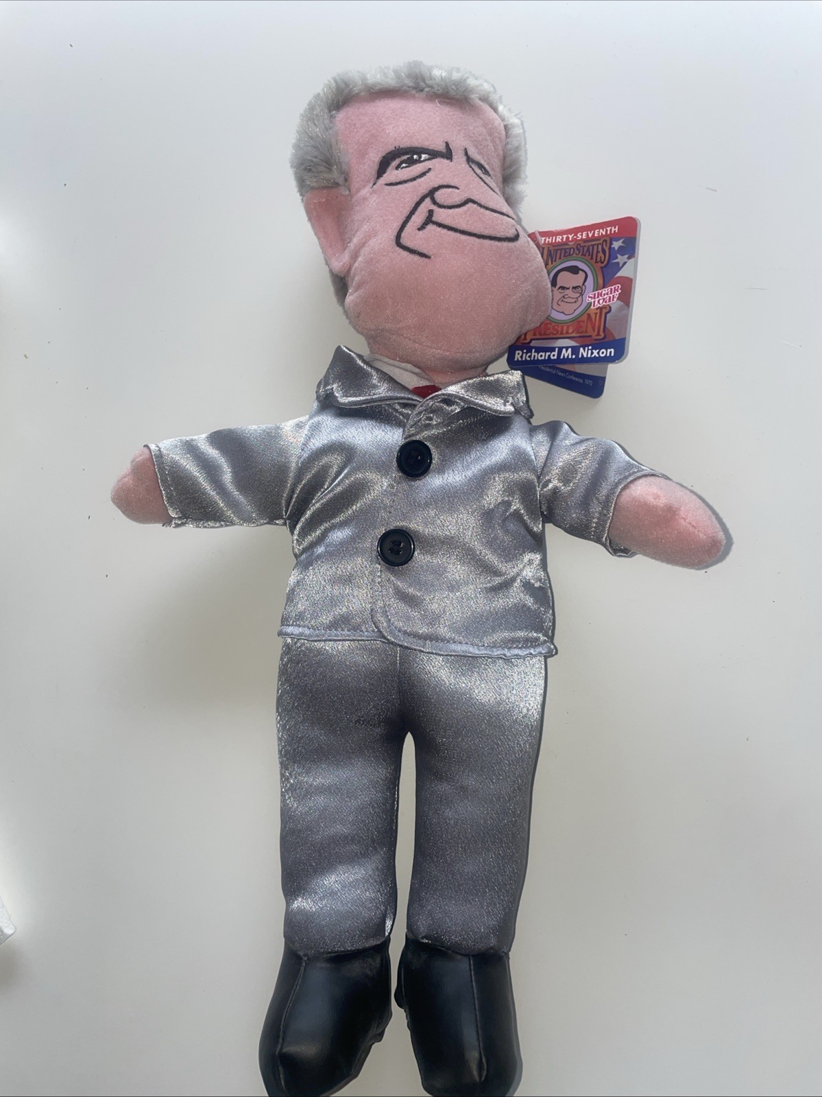 Richard Nixon America\'s 37th President Plush Doll Sugar Loaf Coin Star 2007 NWT