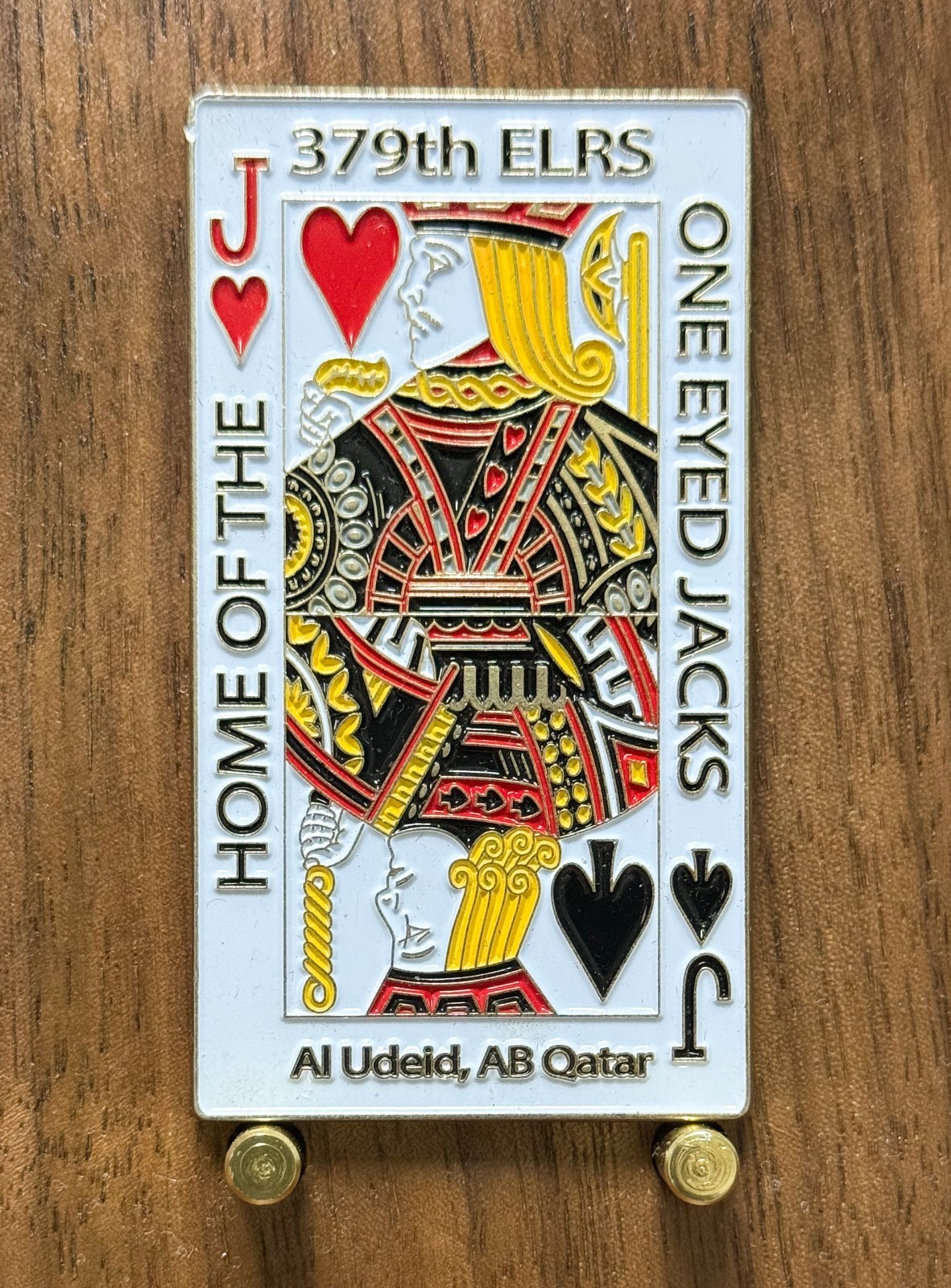 379th ELRS One Eyed Jacks Al Udeid AB Qatar Challenge Coin  W#4