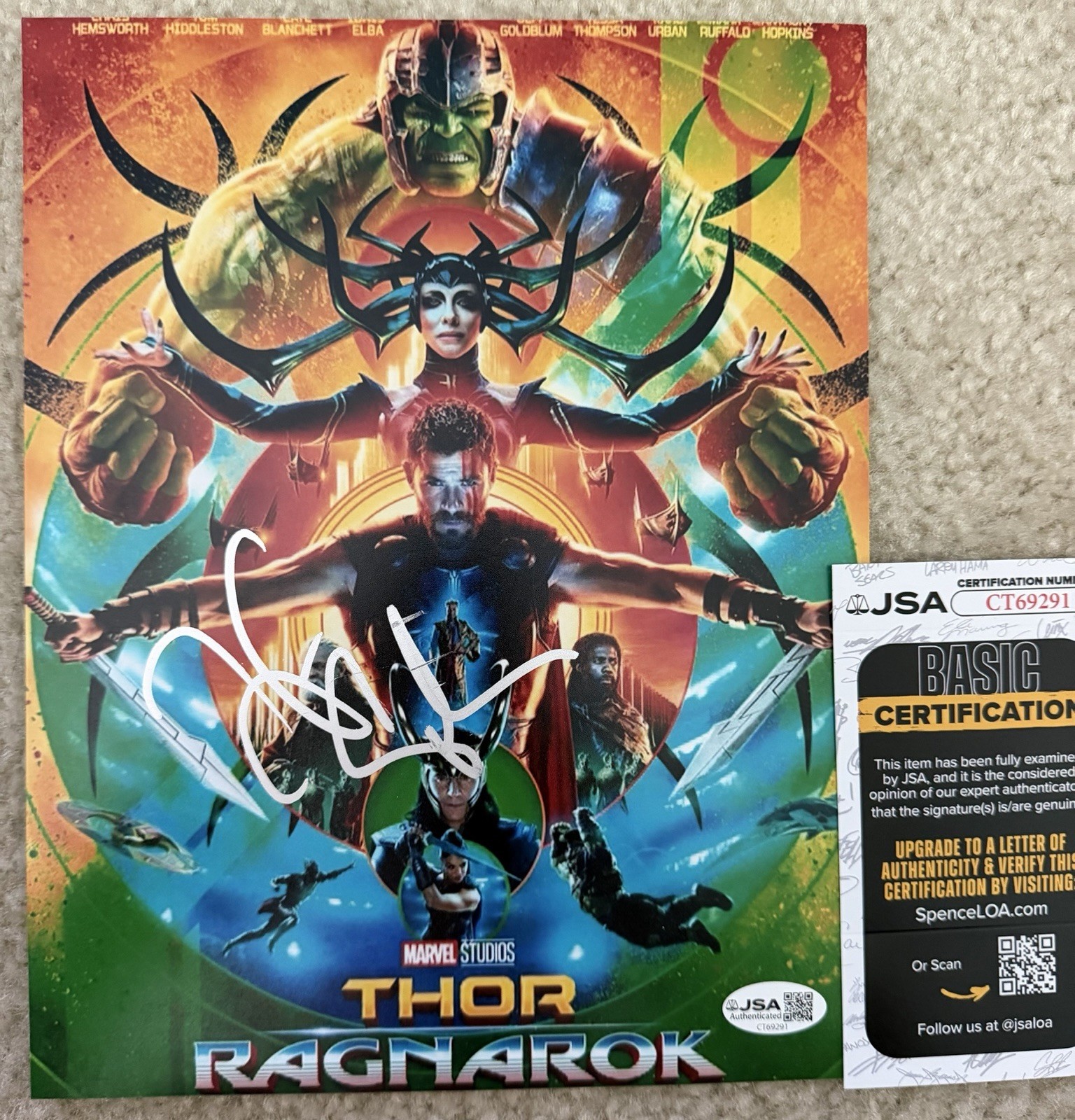 JEFF GOLDBLUM SIGNED 8X10 PHOTO JSA AUTOGRAPH THOR RAGNAROK MARVEL JURASSIC PARK