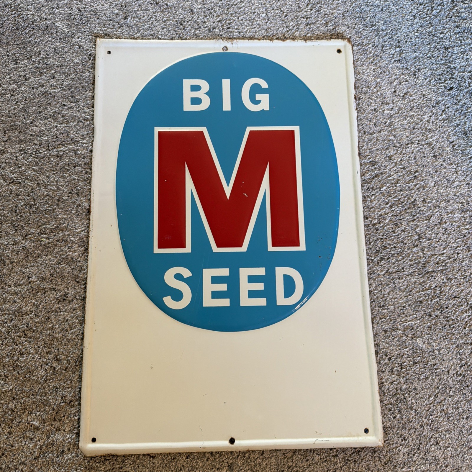 Big M Seed Sign Vintage 