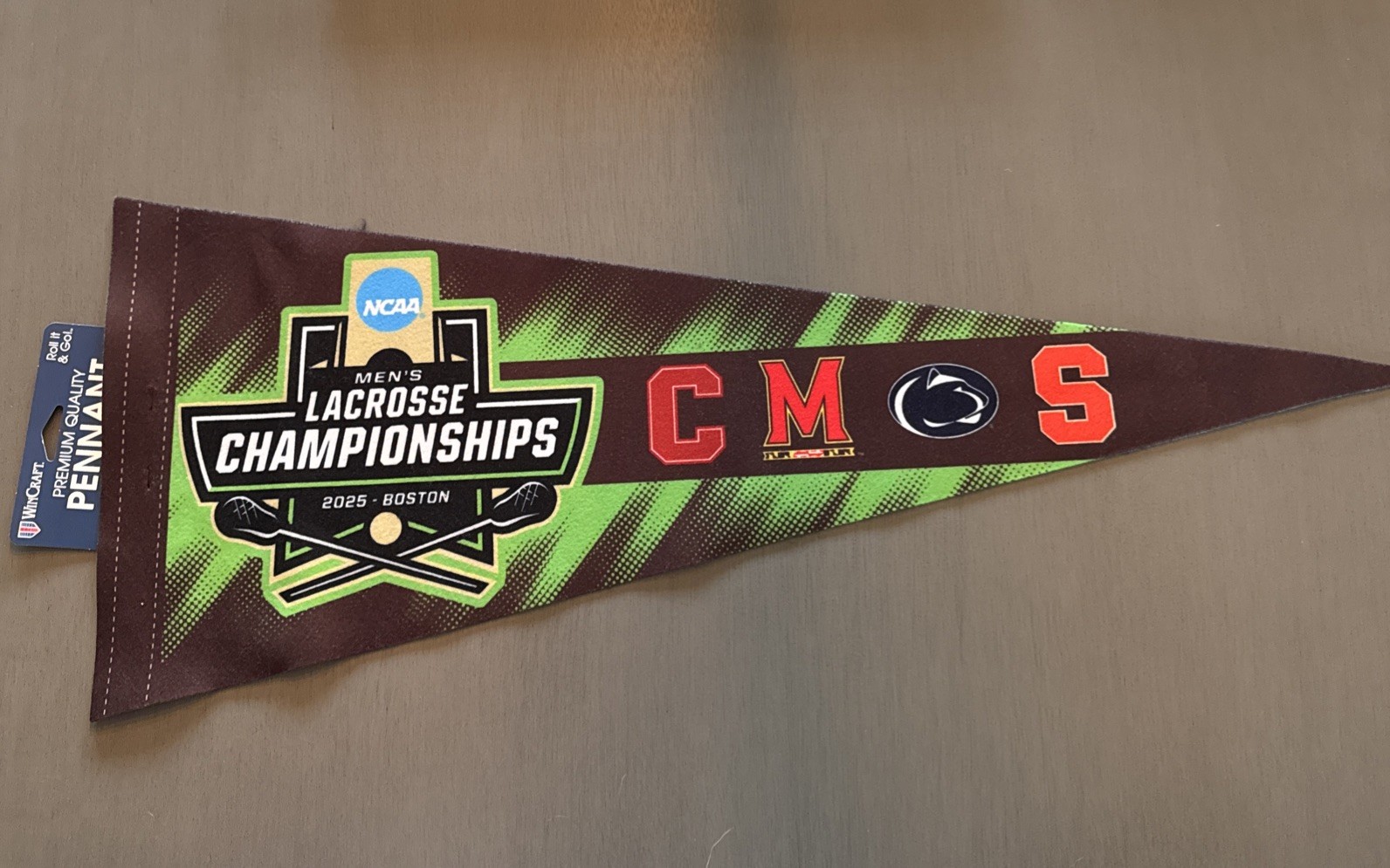 2025 NCAA Men’s Lacrosse Championships Pennant - Cornell/Maryland/Penn State/Syr