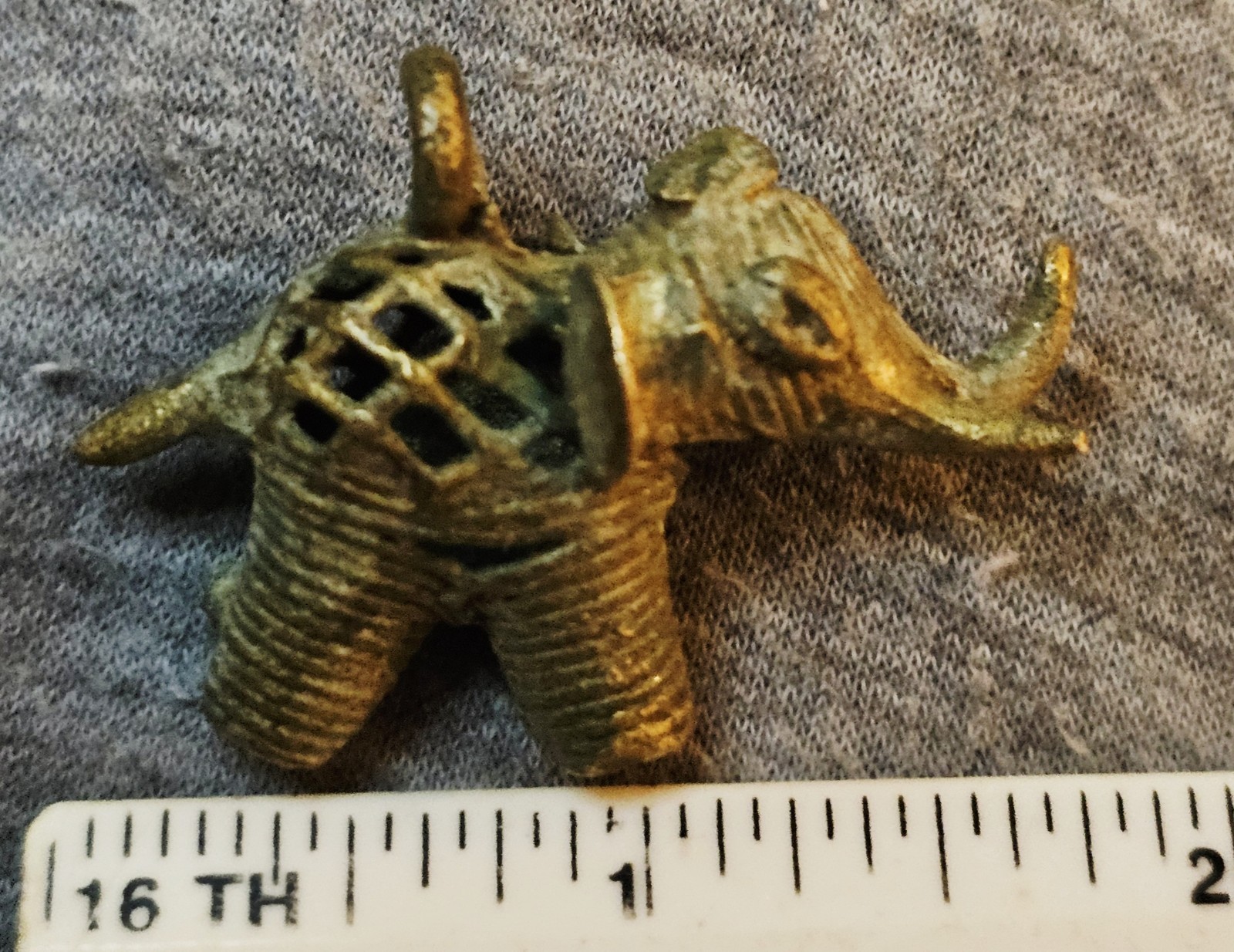 Vintage Indian Dhokra Brass Elephant Figurine – Antique Tribal Lost-Wax Cast Art