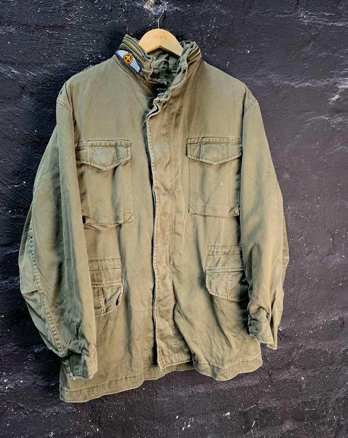 Vintage 1980 Austrian Army M75 Field Jacket Anorak Olive Drab Large Air Force